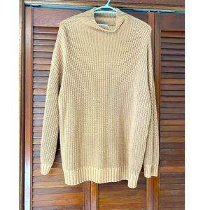 American Eagle Tan Oversized Knit Sweater